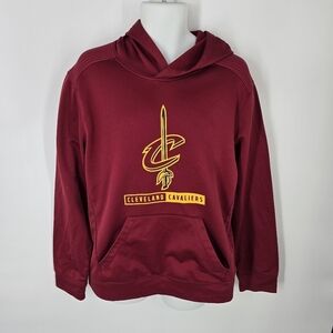 Cleveland Cavaliers NBA Hoodie Men's Large Sweatshirt Pullover Wine And Gold